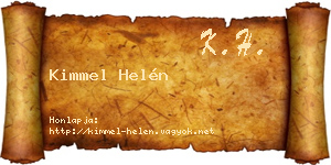 Kimmel Helén névjegykártya